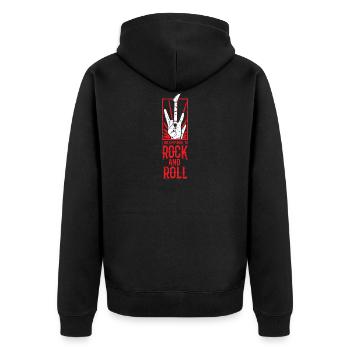 Rock and roll - Veste à capuche bio Premium Unisexe - noir - Dos - Nico (187cm)