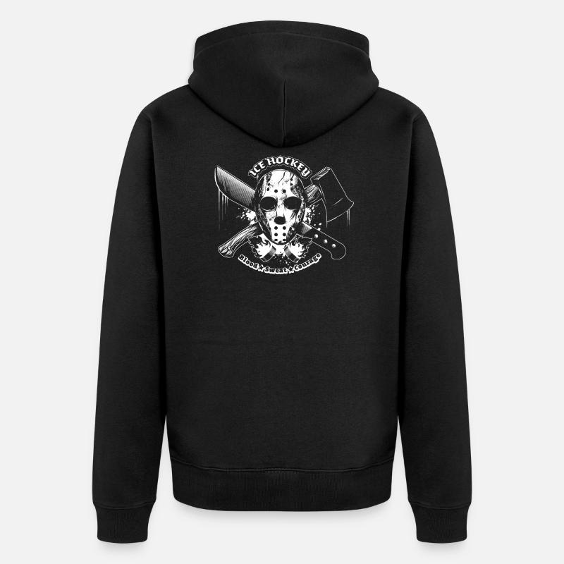 Hockey sur glace - Veste à capuche bio Premium Unisexe - noir