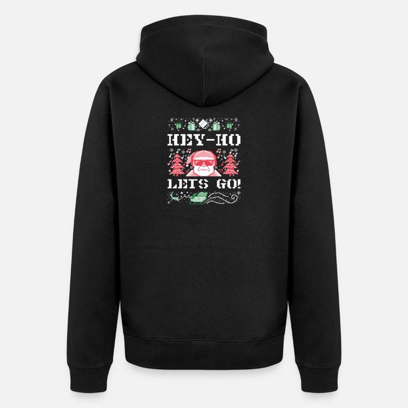 Hey-Ho allons-y! Conception de Noël. - Veste à capuche bio Premium Unisexe - noir