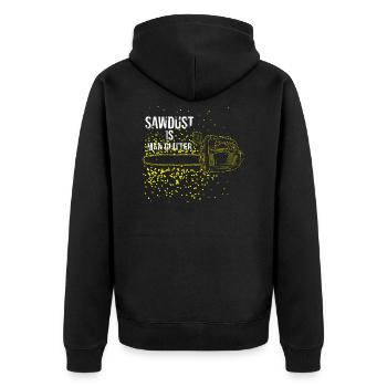 La sciure de bois scintille les hommes - Veste à capuche bio Premium Unisexe - noir - Dos - Nico (187cm)