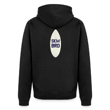 Logo de skimboard cadeau - Veste à capuche bio Premium Unisexe - noir - Dos - Nico (187cm)