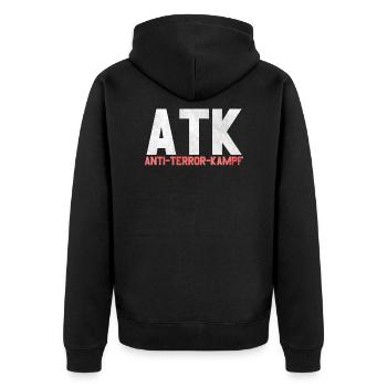 ATK Anti Terror Fight cadeau - Veste à capuche bio Premium Unisexe - noir - Dos - Nico (187cm)