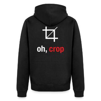 photographer - Unisex Premium Organic Zip Hoodie - black - Back - Nico (187cm)