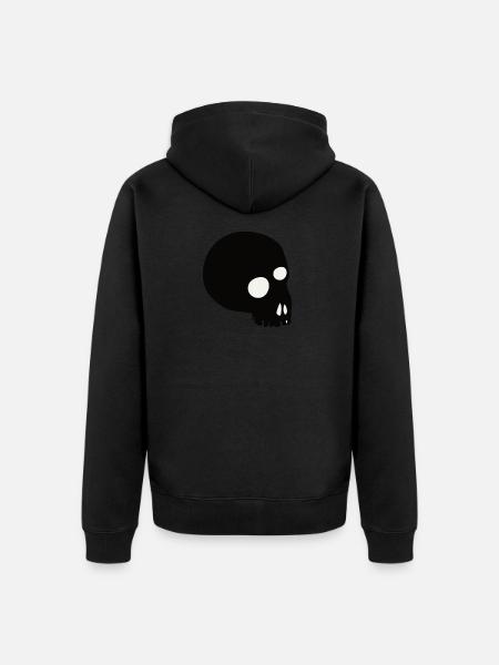 Skull - Unisex Premium Organic Zip Hoodie - black