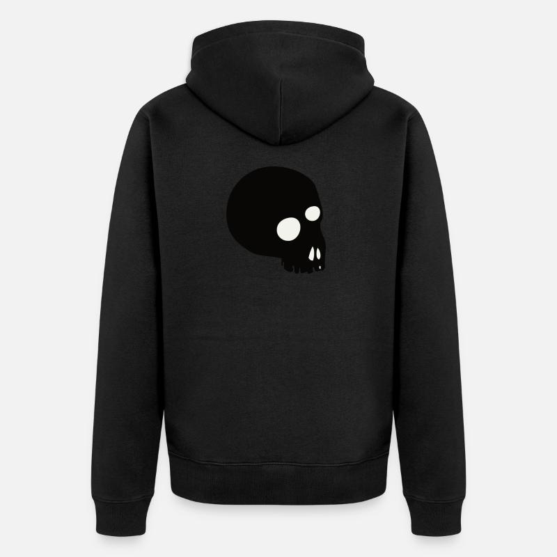 skull - Veste à capuche bio Premium Unisexe - noir