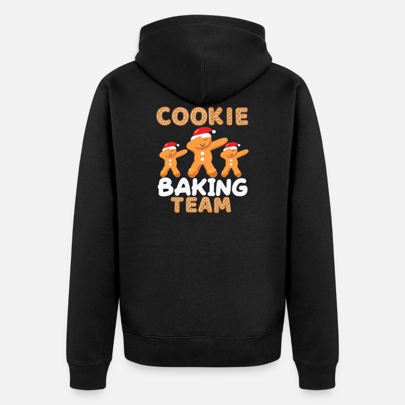 Cookie baking Team - Unisex Premium Bio Zip Hoodie - Schwarz