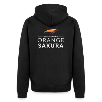 Aquascaping aux crevettes orange Sakura Neocaridina - Veste à capuche bio Premium Unisexe - noir - Dos - Nico (187cm)
