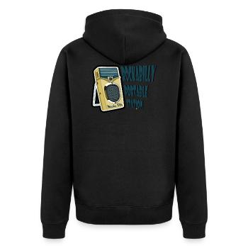 Rockabilly-Musik - Unisex Premium Bio Zip Hoodie - Schwarz - Hinten - Nico (187cm)