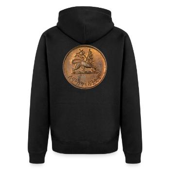 Lion de Juda - Reggae Jah Rastafarian Roots Rasta - Veste à capuche bio Premium Unisexe - noir - Dos - Nico (187cm)