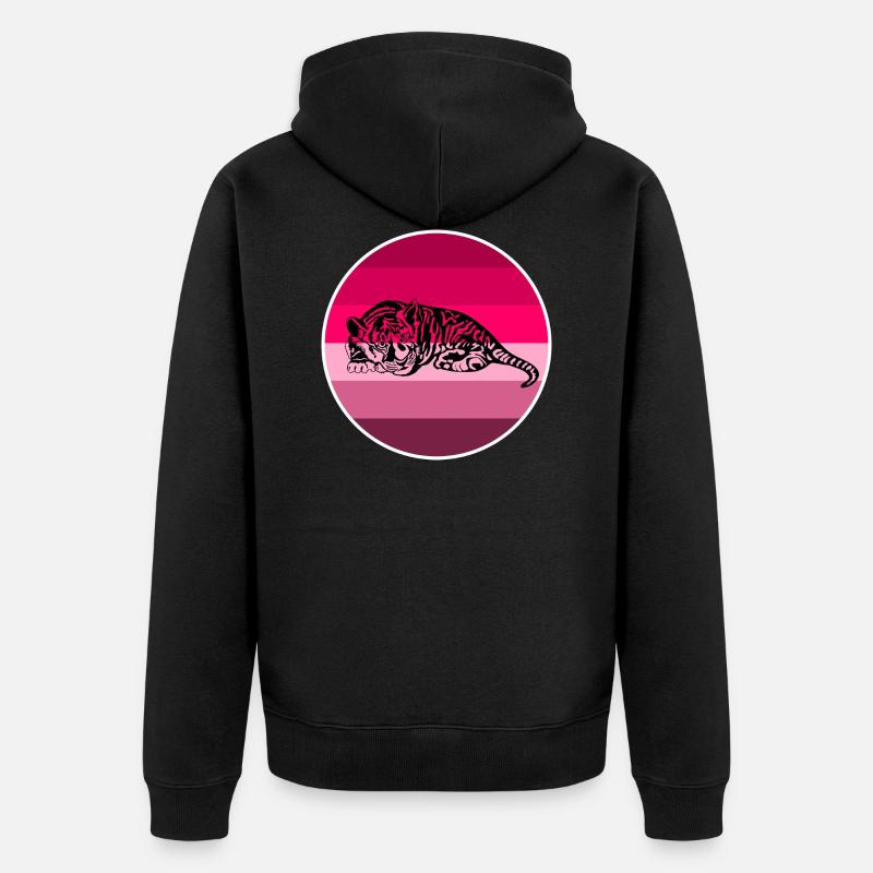tigre - Veste à capuche bio Premium Unisexe - noir
