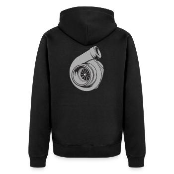 Cadeau de réglage de la pression de suralimentation du turbocompresseur turbo - Veste à capuche bio Premium Unisexe - noir - Dos - Nico (187cm)