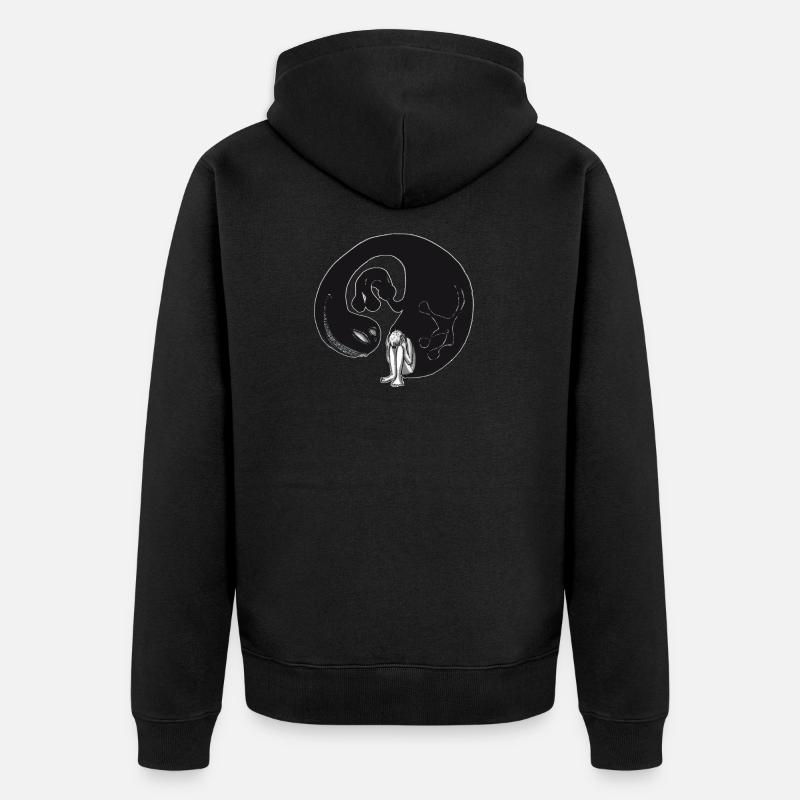 Dépression - Veste à capuche bio Premium Unisexe - noir