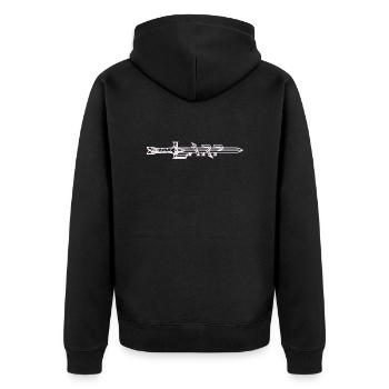 Larp joueur épée noir - Veste à capuche bio Premium Unisexe - noir - Dos - Nico (187cm)