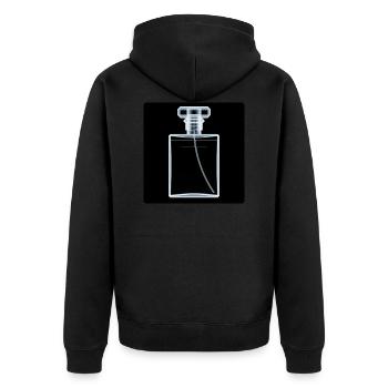 Duft XRays - Unisex Premium Bio Zip Hoodie - Schwarz - Hinten - Nico (187cm)