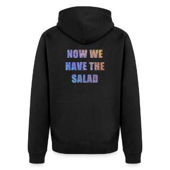 Now we have the Salad - Unisex Premium Bio Zip Hoodie - Schwarz - Hinten - Nico (187cm)