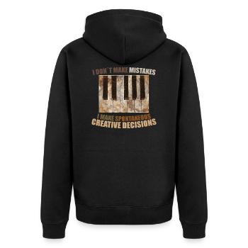 Piano piano - Veste à capuche bio Premium Unisexe - noir - Dos - Nico (187cm)