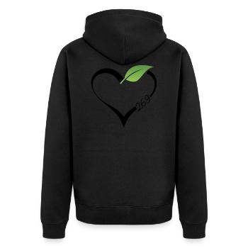 269 vegan vegan vegan cadeau animal végétarien - Veste à capuche bio Premium Unisexe - noir - Dos - Nico (187cm)