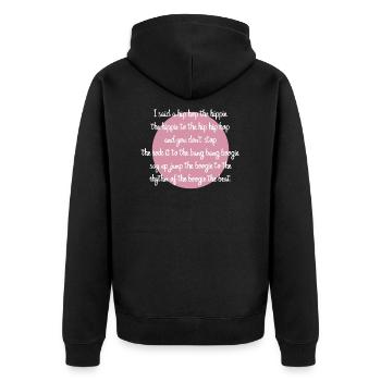 hip hop rappers delight geschenk geschenkidee - Unisex Premium Bio Zip Hoodie - Schwarz - Hinten - Nico (187cm)