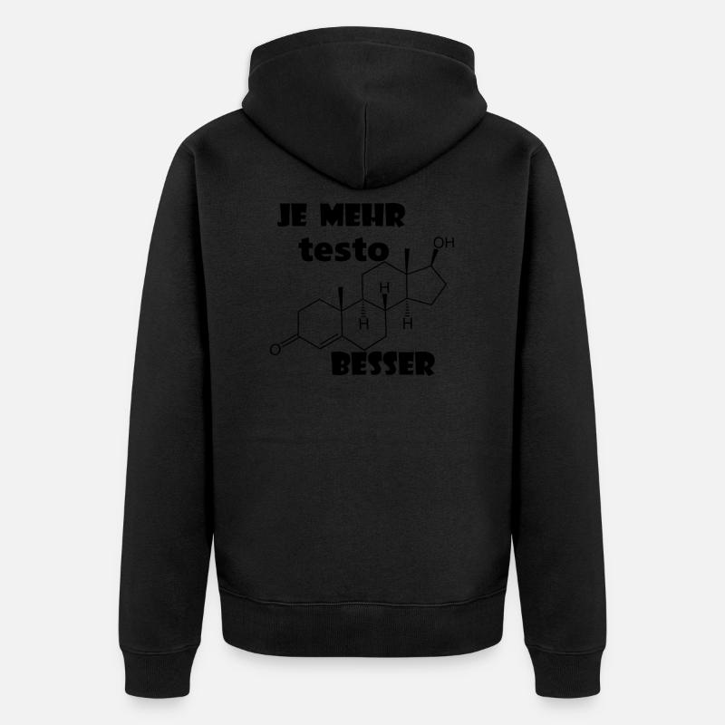 Testostérone - Veste à capuche bio Premium Unisexe - noir
