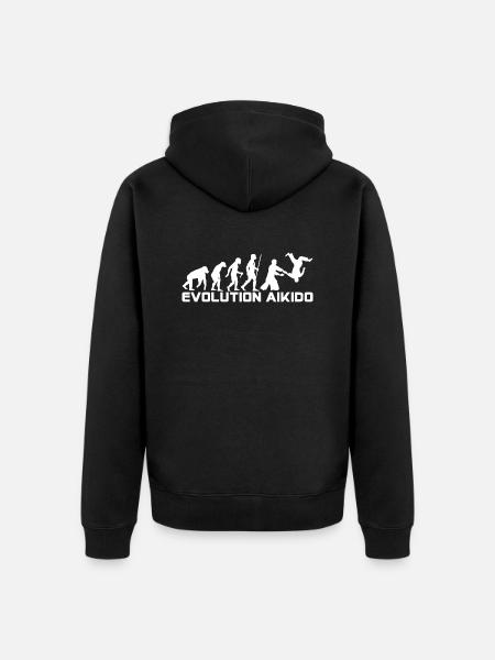 EVOLUTION AIKIDO - Veste à capuche bio Premium Unisexe - noir