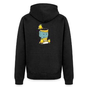 The lemons take revenge on the blender - Unisex Premium Organic Zip Hoodie - black - Back - Nico (187cm)