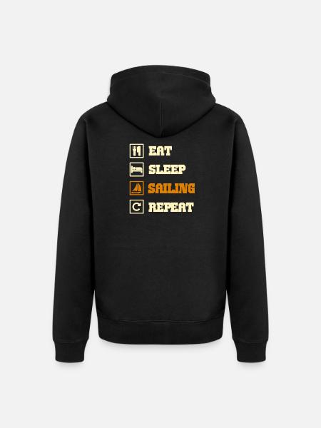 sailing sailing sailing boat - Unisex Premium Organic Zip Hoodie - black