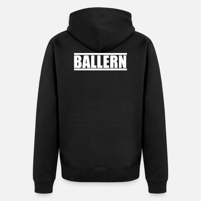 Ballern - Techno - Unisex Premium Bio Zip Hoodie - Schwarz