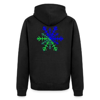 Hiver étoile de noël - Veste à capuche bio Premium Unisexe - noir - Dos - Nico (187cm)