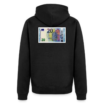 20 euros - Veste à capuche bio Premium Unisexe - noir - Dos - Nico (187cm)