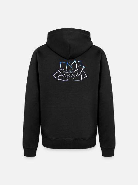 Lotus - Unisex Premium Bio Zip Hoodie - Schwarz