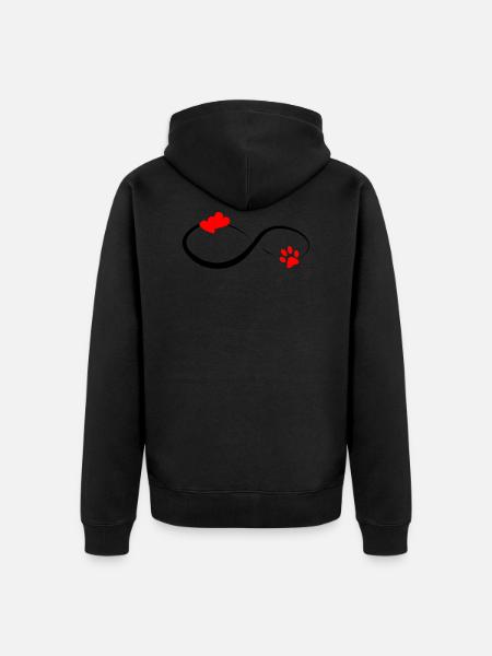 Love forever - Unisex Premium Organic Zip Hoodie - black