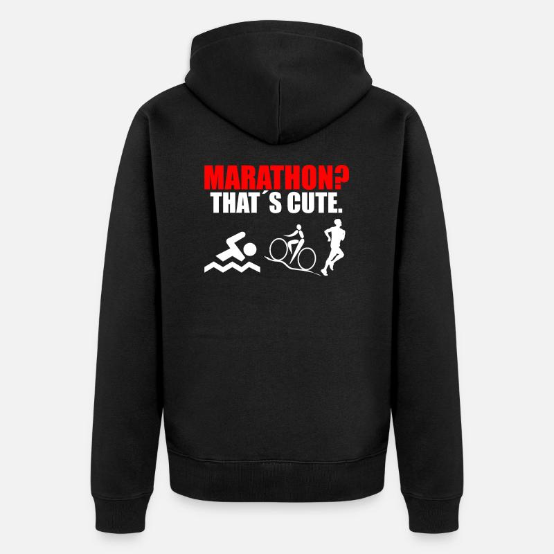 Triathlon - Veste à capuche bio Premium Unisexe - noir