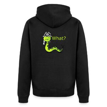 Snake - Unisex Premium Bio Zip Hoodie - Schwarz - Hinten - Nico (187cm)