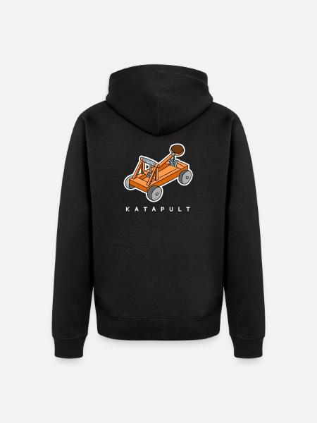 Katapult - Geschenkidee für Mittelalterfans - Unisex Premium Bio Zip Hoodie - Schwarz