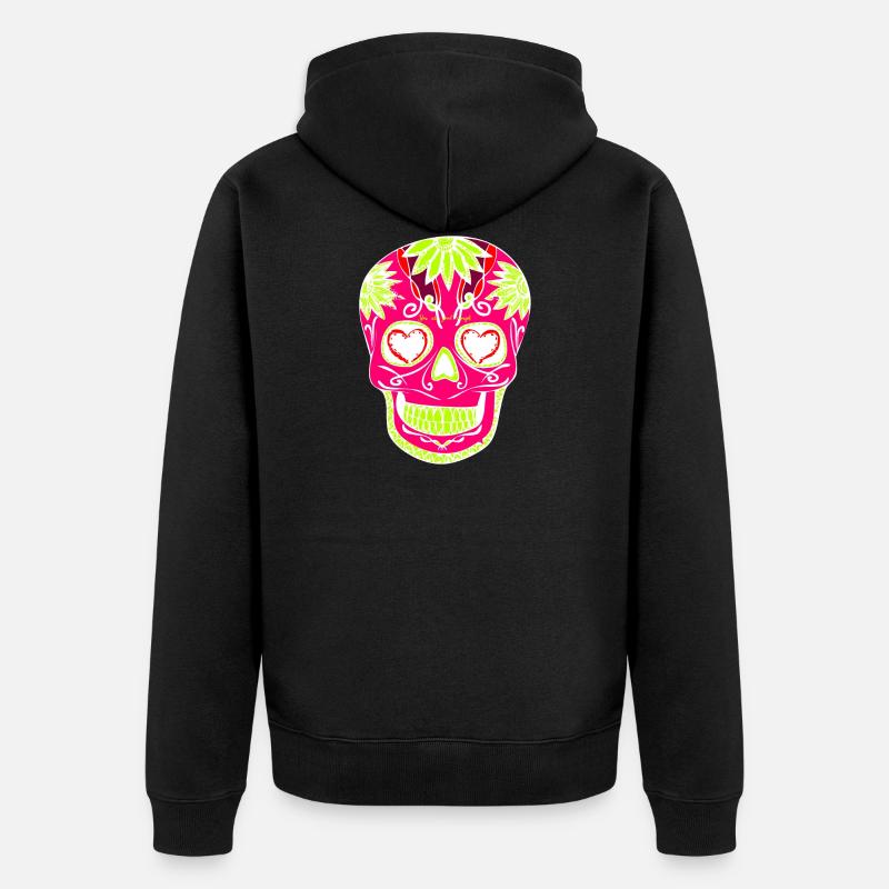 Tête de mort - Veste à capuche bio Premium Unisexe - noir