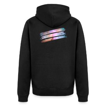 Peinture cosmique - Veste à capuche bio Premium Unisexe - noir - Dos - Nico (187cm)