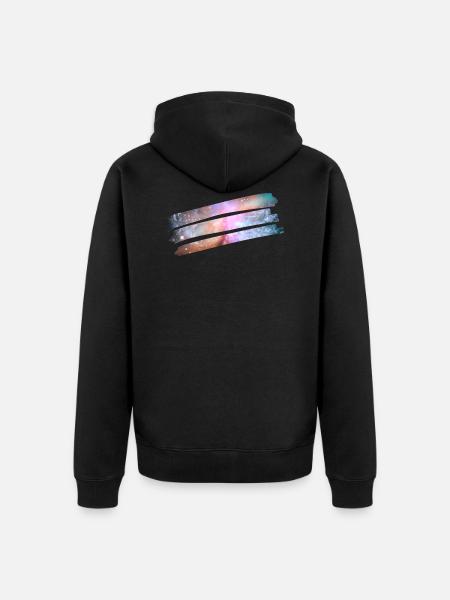 Cosmic Paint - Unisex Premium Organic Zip Hoodie - black