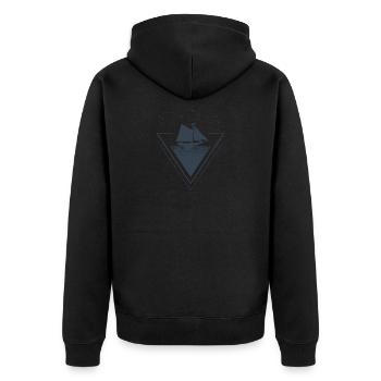 Sailing Sail Anchor Anchor Sailing Sailing Boat - Unisex Premium Organic Zip Hoodie - black - Back - Nico (187cm)