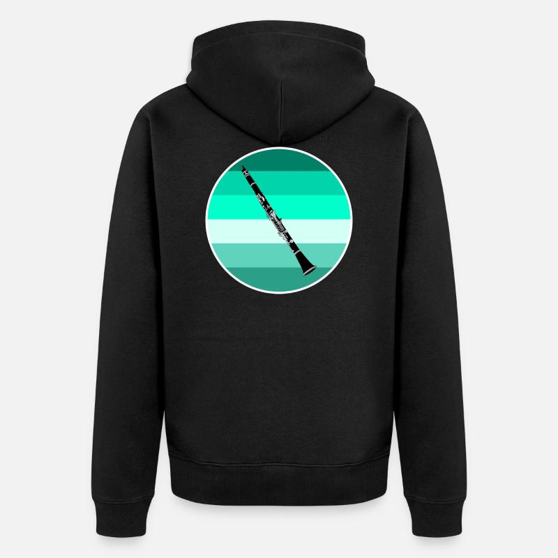 clarinette - Veste à capuche bio Premium Unisexe - noir