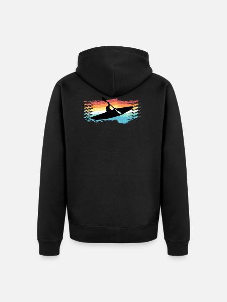 Kayak - Unisex Premium Bio Zip Hoodie - Schwarz