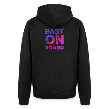 Bébé à bord - Veste à capuche bio Premium Unisexe - noir - Dos - Nico (187cm)