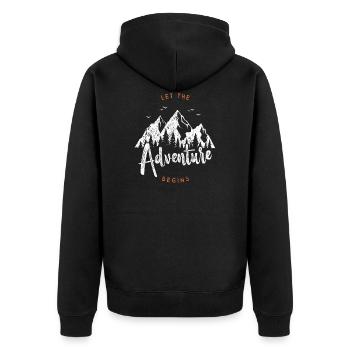 montagnes montagnes en plein air - Veste à capuche bio Premium Unisexe - noir - Dos - Nico (187cm)