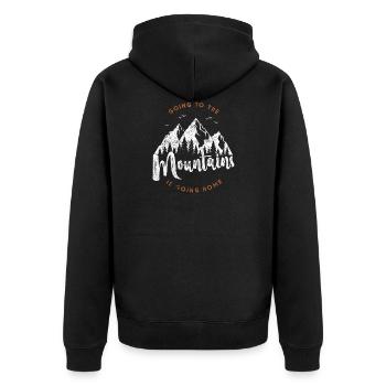 Les montagnes à la maison - Veste à capuche bio Premium Unisexe - noir - Dos - Nico (187cm)