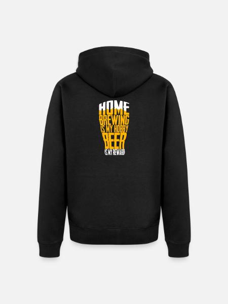 beer brewer - Unisex Premium Organic Zip Hoodie - black