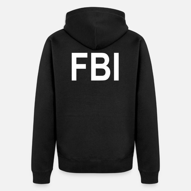 FBI - Veste à capuche bio Premium Unisexe - noir
