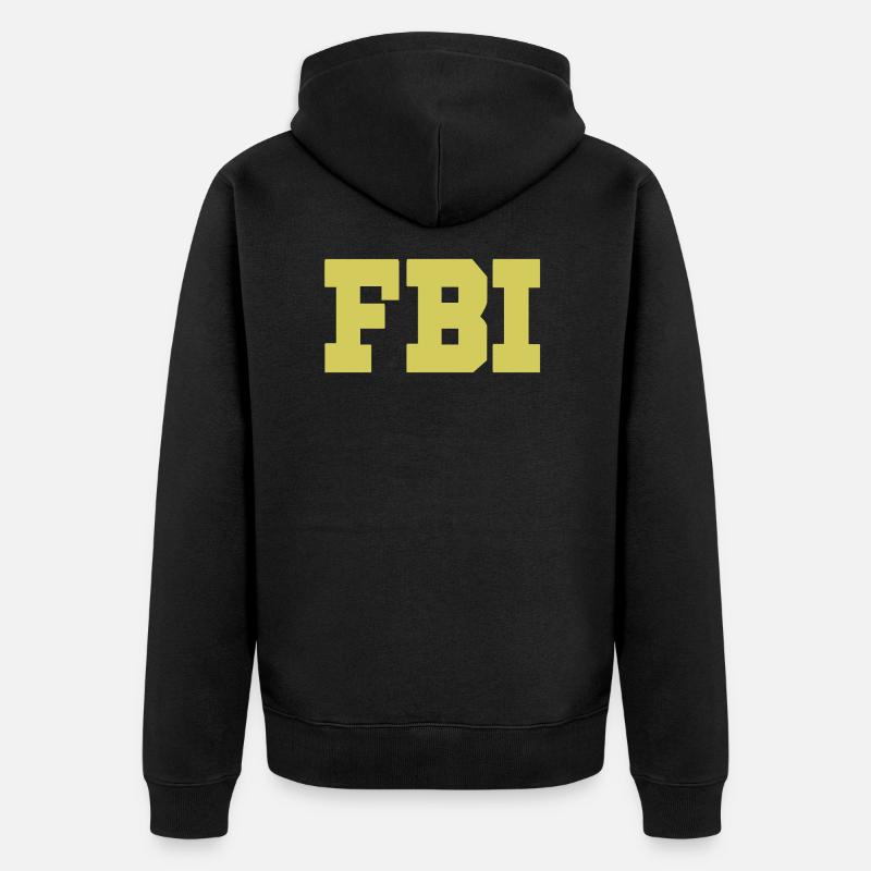 FBI - Veste à capuche bio Premium Unisexe - noir