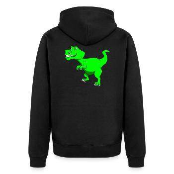 Dino pour les enfants - Veste à capuche bio Premium Unisexe - noir - Dos - Nico (187cm)