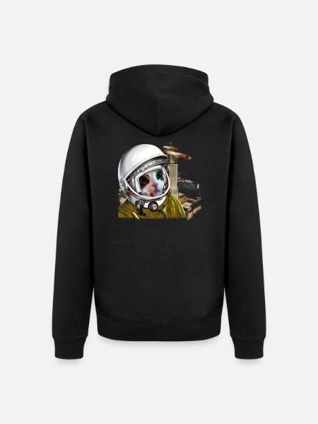 spacecat - Unisex Premium Bio Zip Hoodie - Schwarz