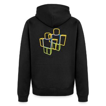 Sqaure Noob Personne - Veste à capuche bio Premium Unisexe - noir - Dos - Nico (187cm)