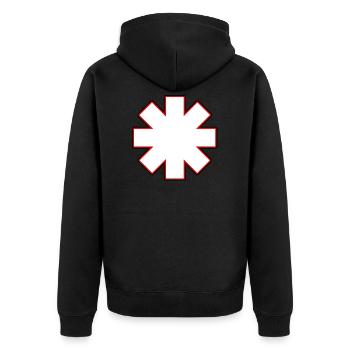 Asterisk rhcp White - Unisex Premium Organic Zip Hoodie - black - Back - Nico (187cm)
